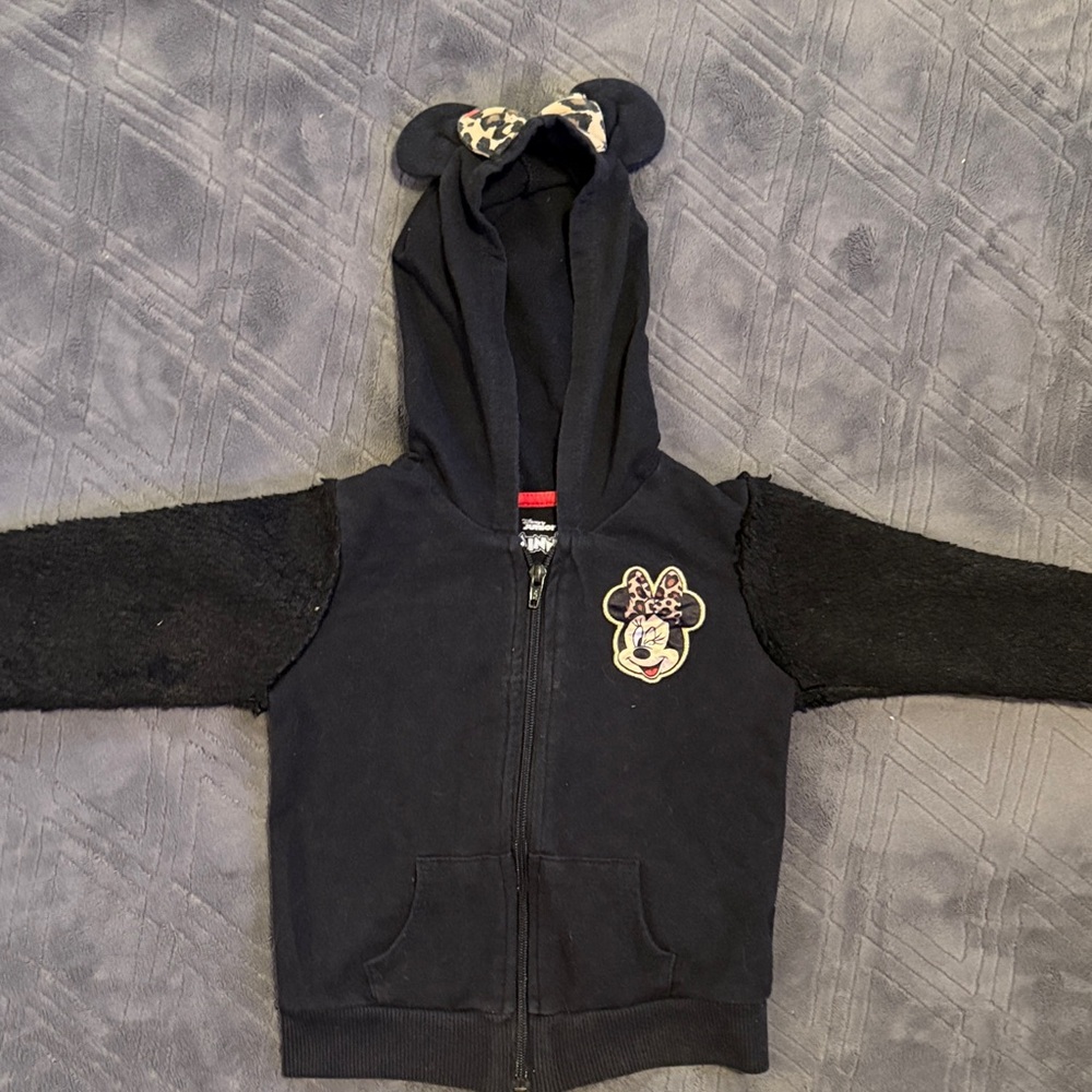Disney Black Hoodie with Minnie Mouse Patch